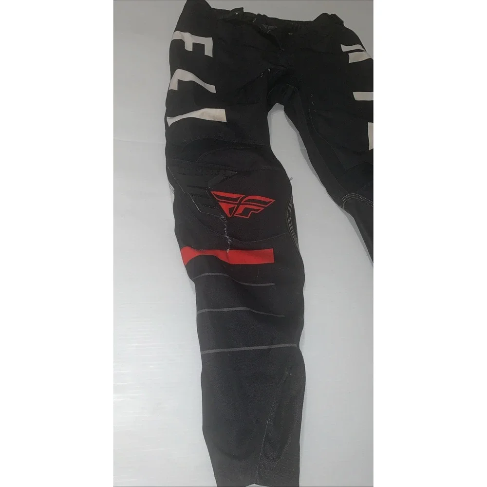 Fly Racing Kinetic Pants Mens Size 32 Black Red Motocross Riding Pants